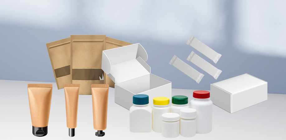 Packaging by categories, materials, and types